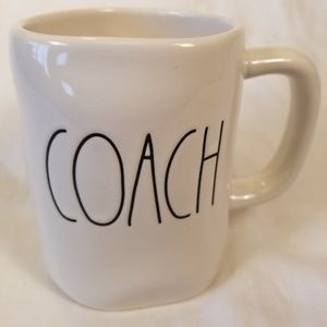 RAE DUNN "COACH" FARMHOUSE STYLE LARGE LETTER MUG